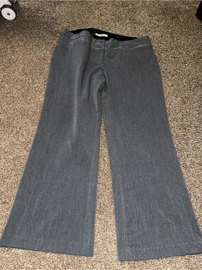 Maurices Heather Gray Double-Button Waist Trousers